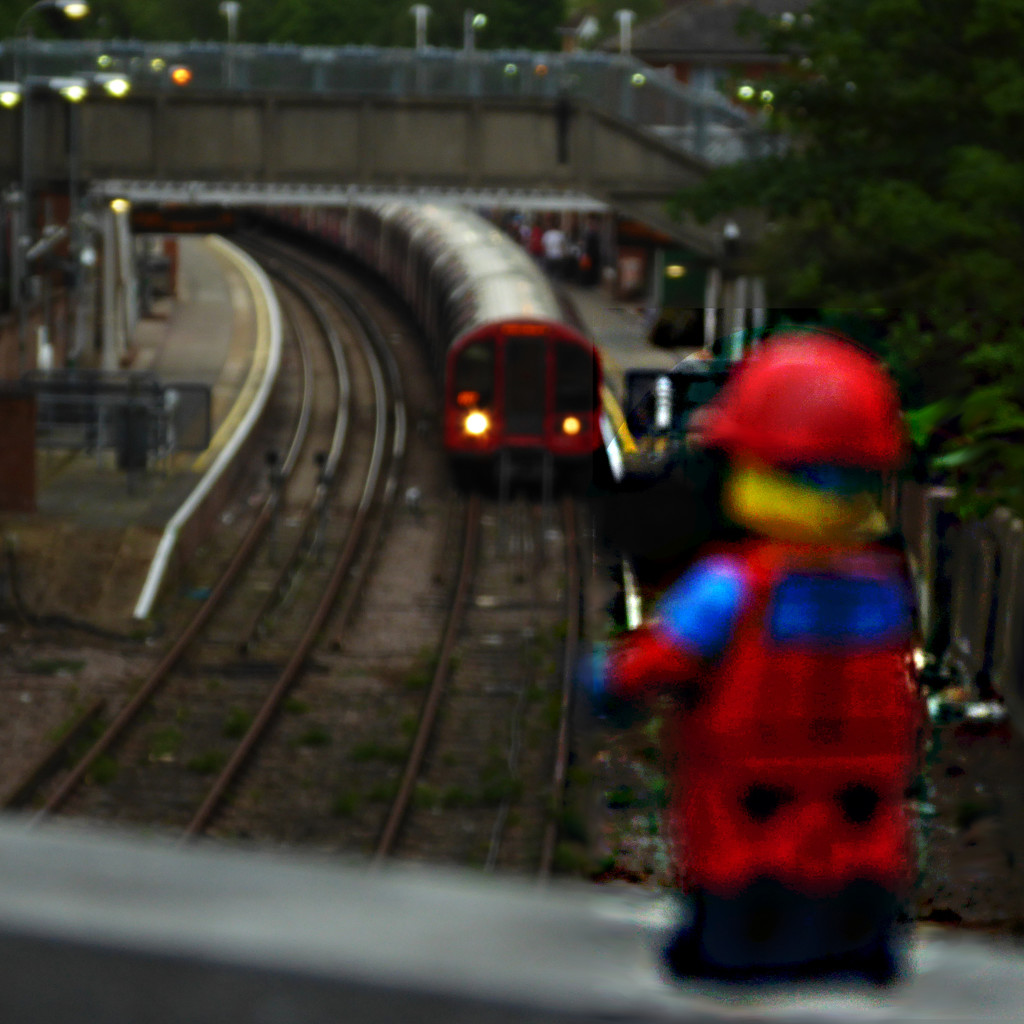 Even Lego characters go train spotting by shannejw