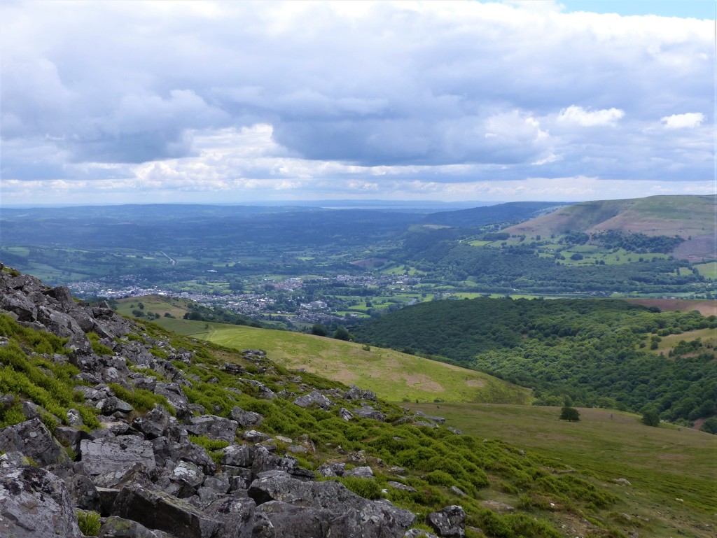  Abergavenny and Beyond from Sugar Loaf by susiemc