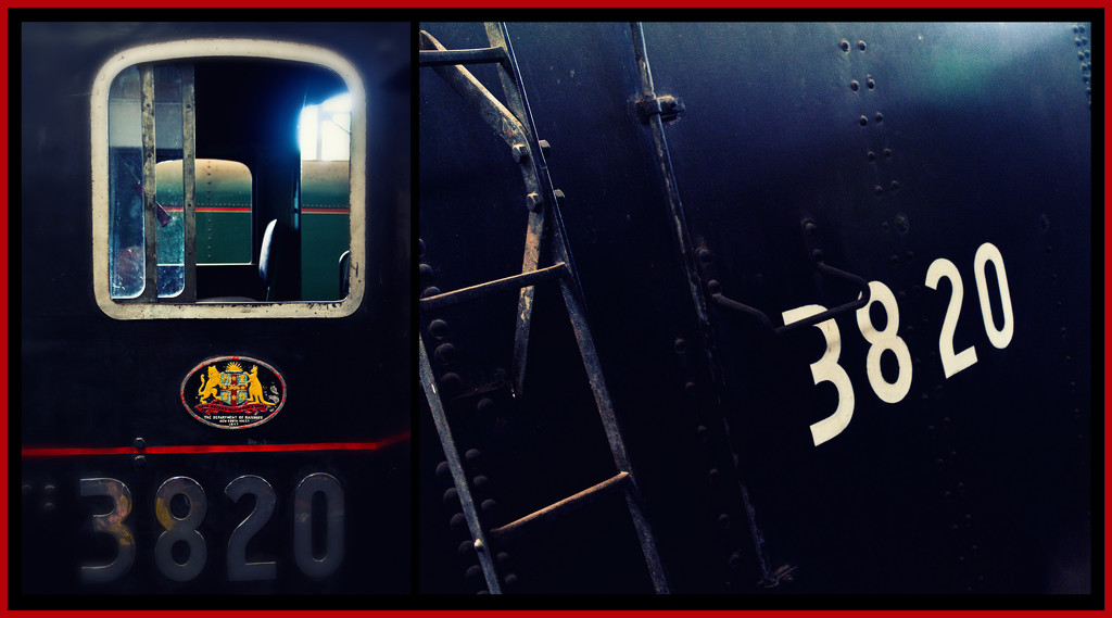 Locomotive 3820 - collage by annied