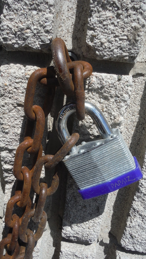Rusty Chain, New Lock by spanishliz