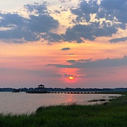 7th Jun 2019 - Sunset at Brittlebank Park in Charleston.
