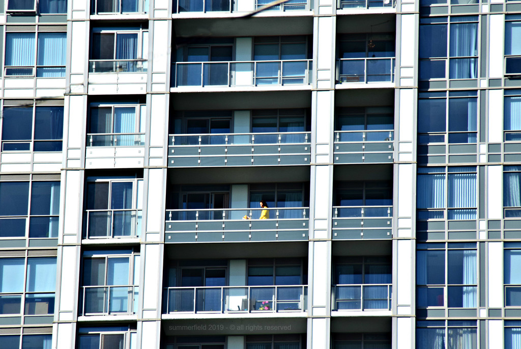 people in balconies by summerfield