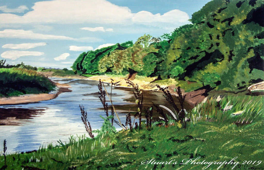 River bend (painting) by stuart46
