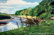 10th Jun 2019 - River bend (painting)