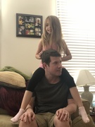 16th Jun 2019 - She’s getting too big for dad’s shoulders 