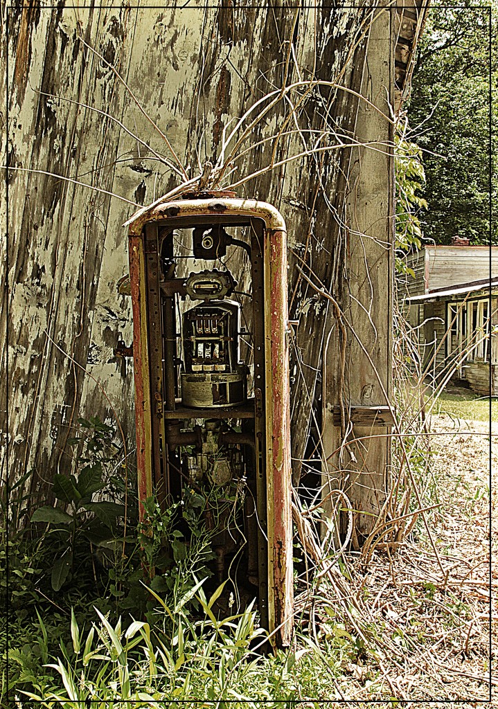 Old Gas Pump at Zimmerman Farm by olivetreeann