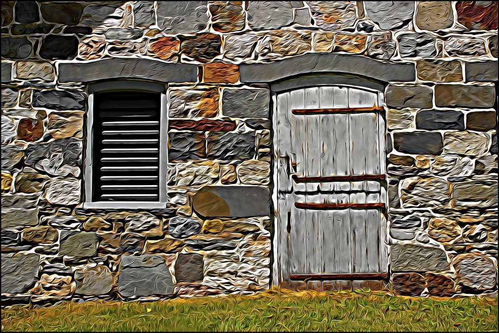 Barn Door and Window by olivetreeann