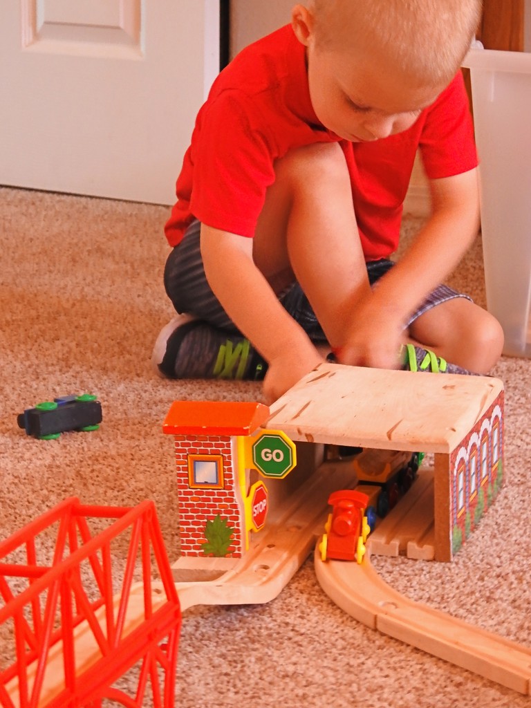 Wooden Toy Trains by janeandcharlie