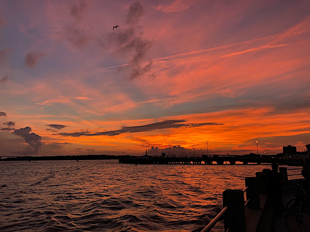 Sunset over the Ashley River, Charleston by congaree