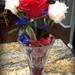 Red, White and Blue flowers by homeschoolmom
