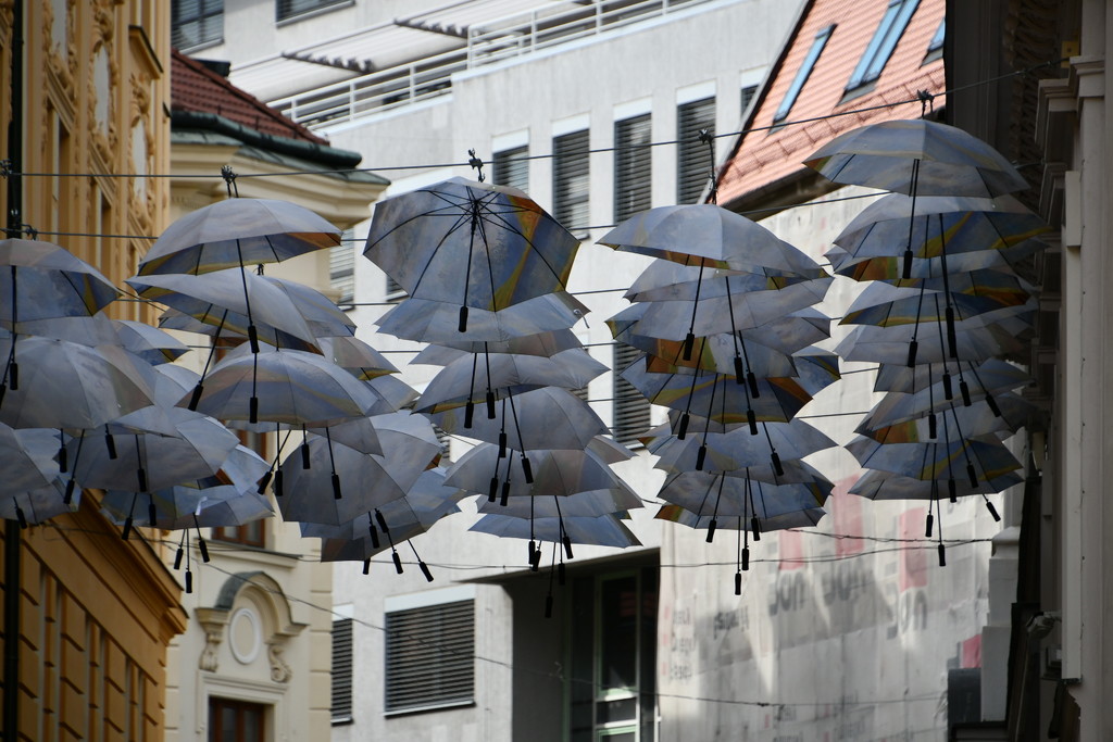 Umbrellas in the sky by pesus