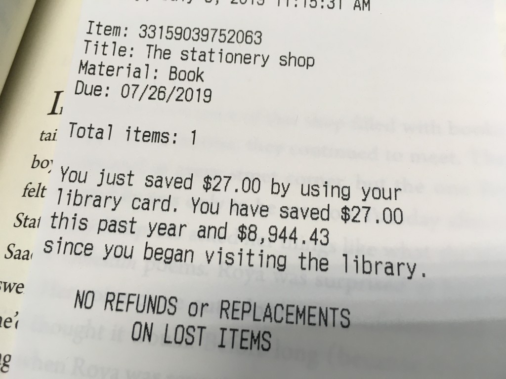 first time i noticed this on my library receipt by wiesnerbeth