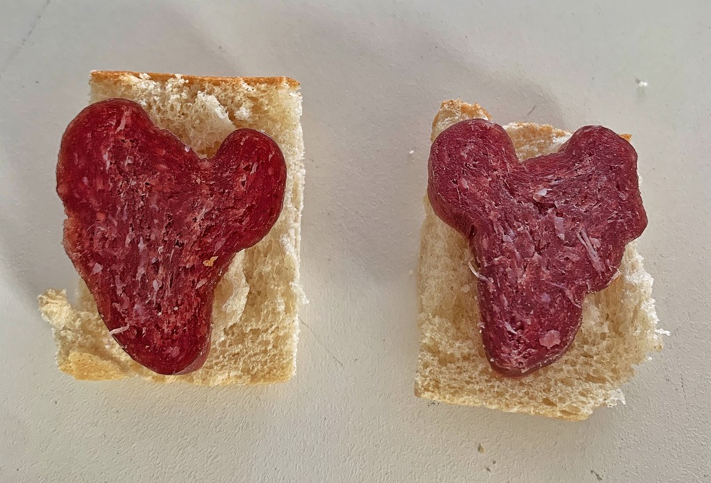 Two “saucisson” hearts.  by cocobella