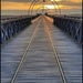 Southport pier as the sun goes down by lyndamcg