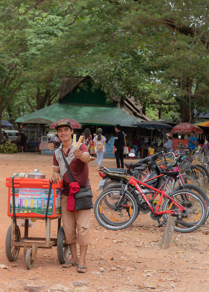 Ice Lollipop Seller - Angkor Wat, Cambodia by lumpiniman