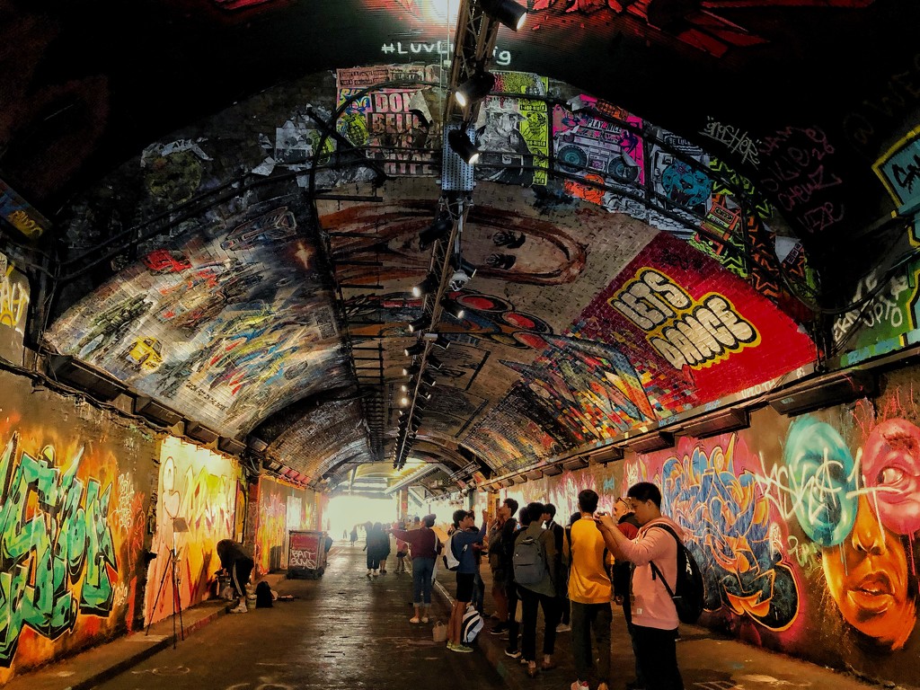 Leake Tunnel Graffiti  by bizziebeeme