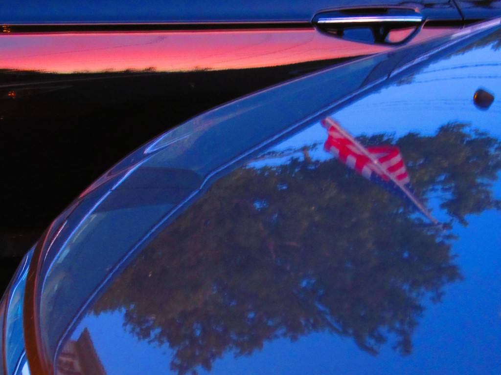 Cars, Flag, & Sunset by granagringa