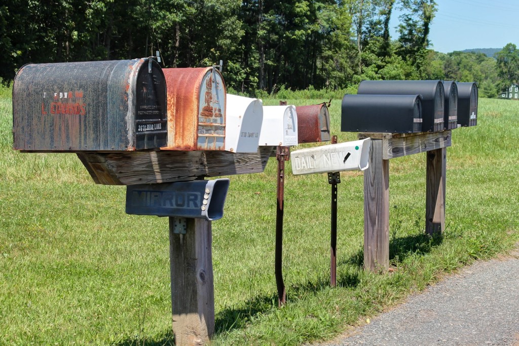 Rural mailboxes by mittens