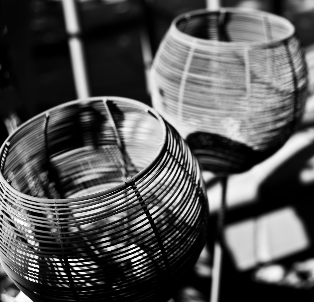 B&W Challenge - Two Candle Holders by annied