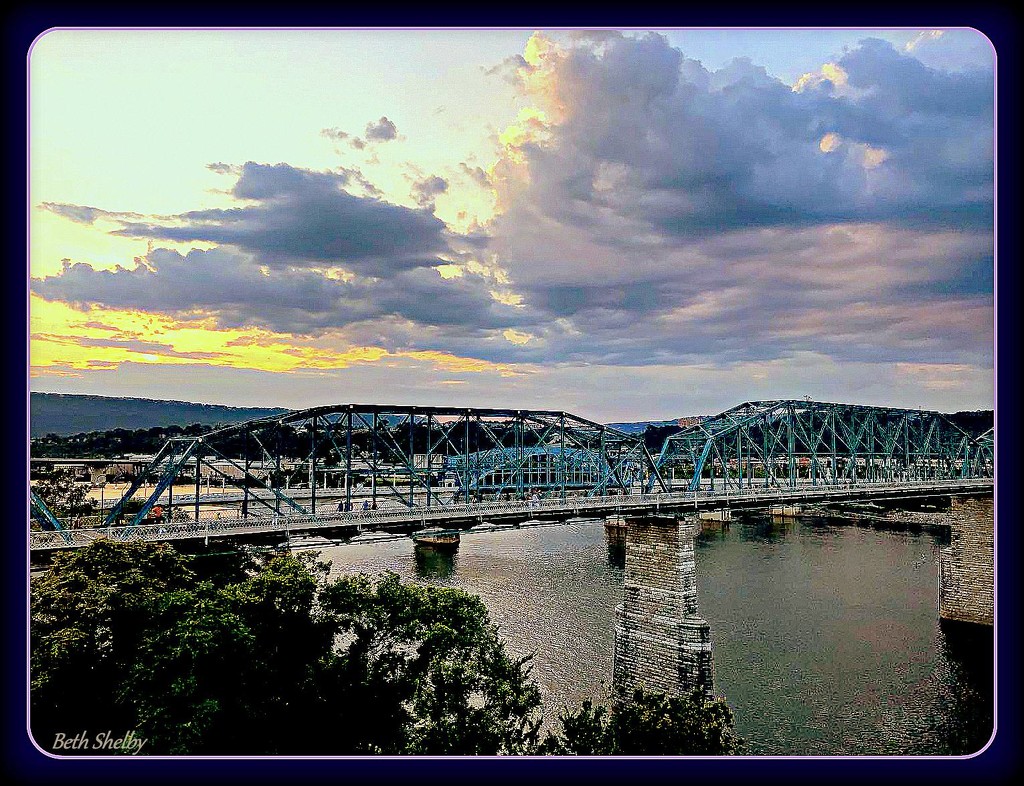 Walking Bridge Over the Tennessee River by vernabeth