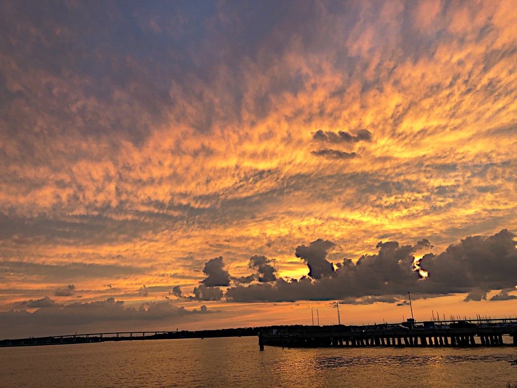 Sunset at The Battery, Charleston  by congaree