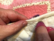 4th Aug 2019 - Sewing on the binding