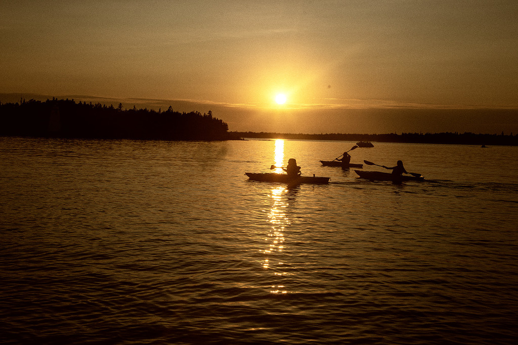 Sunset Canoe Ride by pdulis