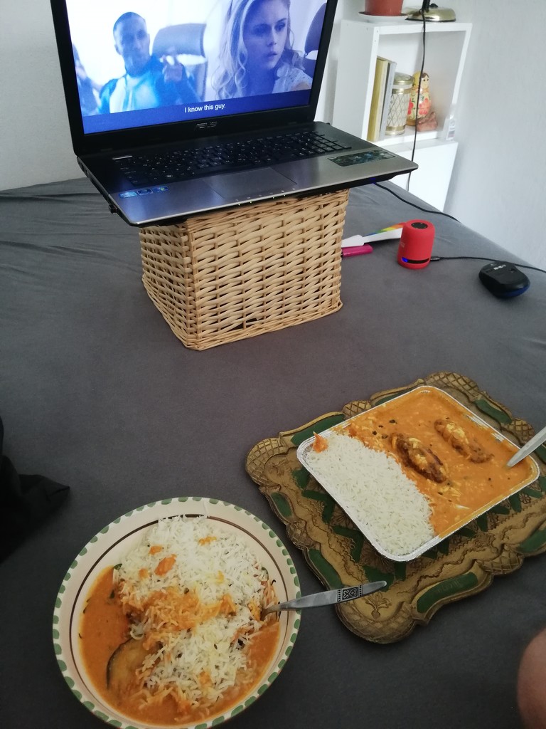 Ordering indian food and watching the boys by nami
