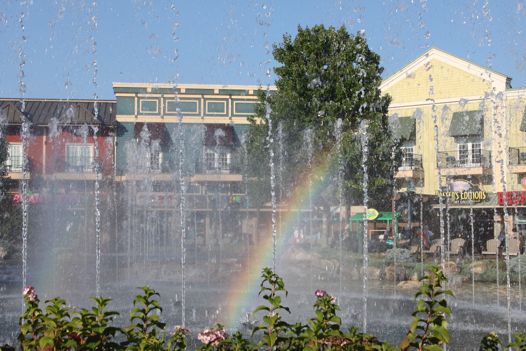 Rainbow in fountain show @ Pigeon Forge, TN by maysvilleky