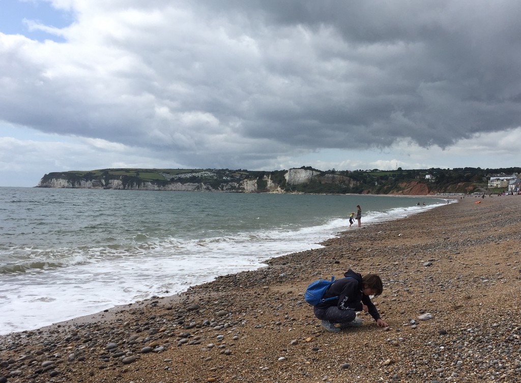 Searching for Sea Glass at Seaton by daffodill