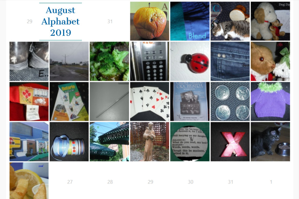 August Alphabet 2019 by spanishliz