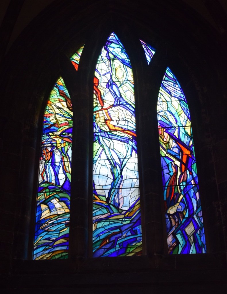 Stained glass window in the Glasgow Cathedral  by sandlily