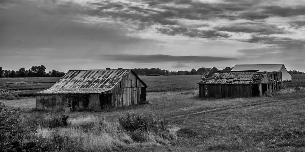 Three barns from old to new by samae