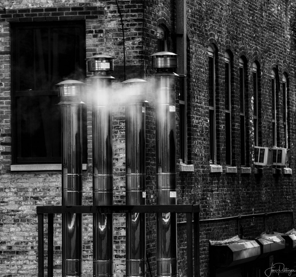 Steam in NYC B and W Reedit  by jgpittenger