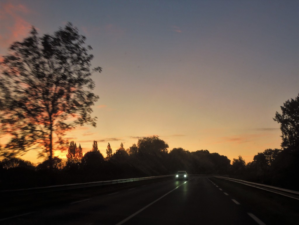 Driving towards dawn by etienne