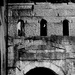 Moon shines through the Roman door  B&W by caterina