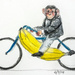 Chimp on a Banana Bike by harveyzone