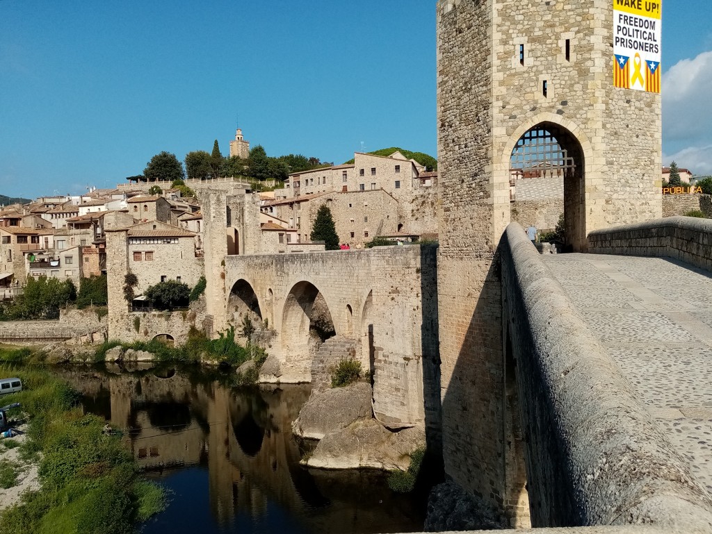 Medieval Bridge Besalú Catalonia  by foxes37