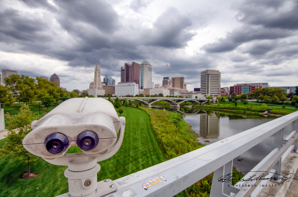 Summer Clouds Over Scioto Mile by ggshearron