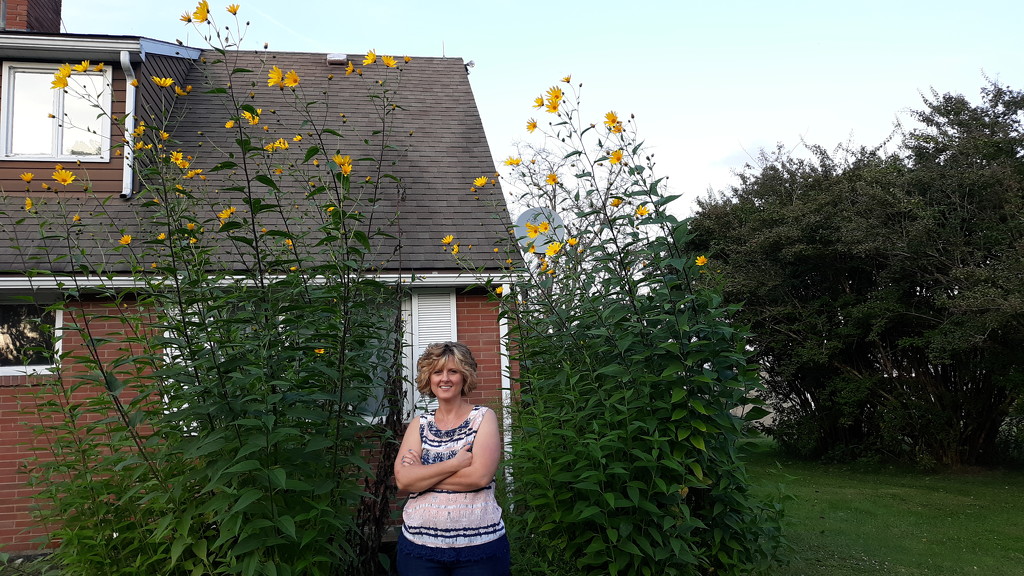 My Sister and Her Tall Flowers by julie