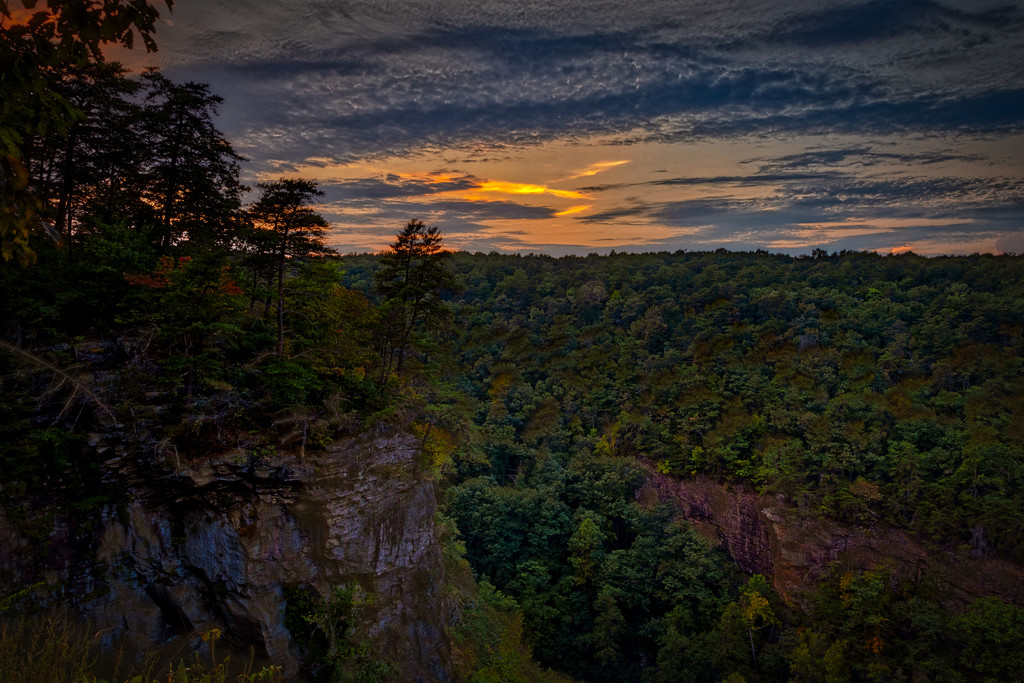 Cloudland Canyon Sunset  by kvphoto