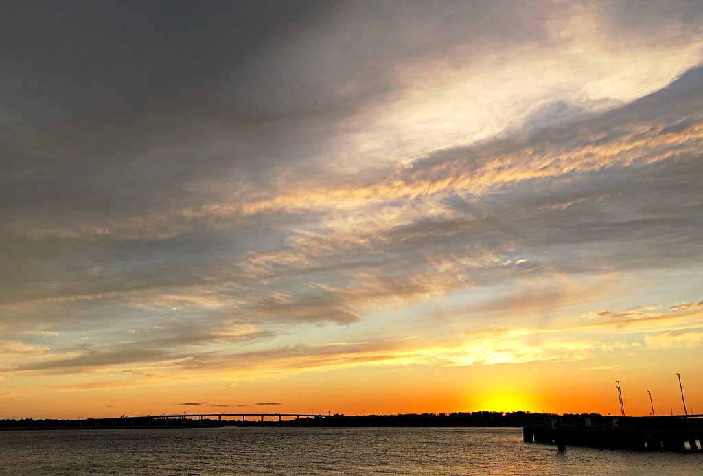 Sunset over the Ashley River, Charleston by congaree