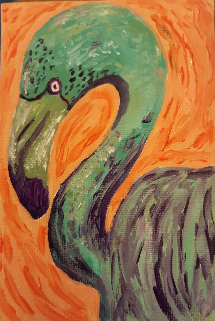 Flamingo Painting by julie