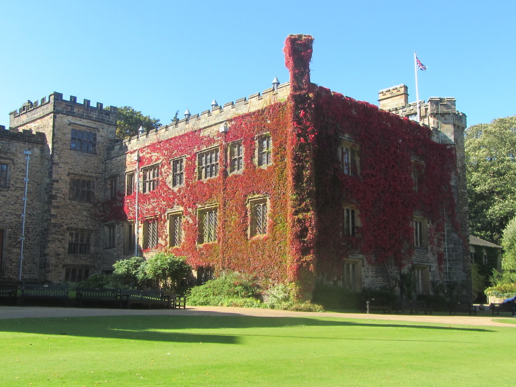 Towneley Hall with russet Virginia Creeper. by grace55