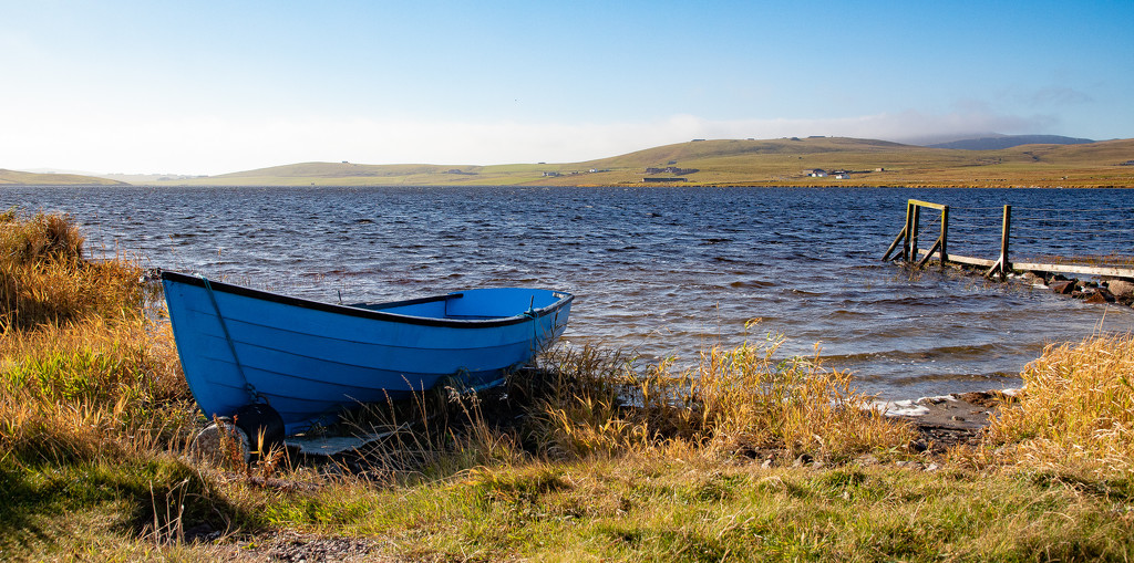 Spiggie Loch Boat by lifeat60degrees