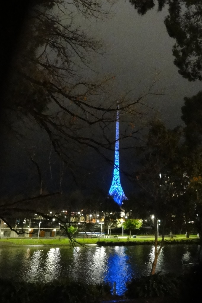 Art centre spire by night by gilbertwood