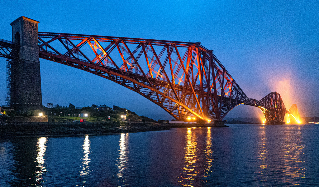 Forth Bridge at Night by frequentframes