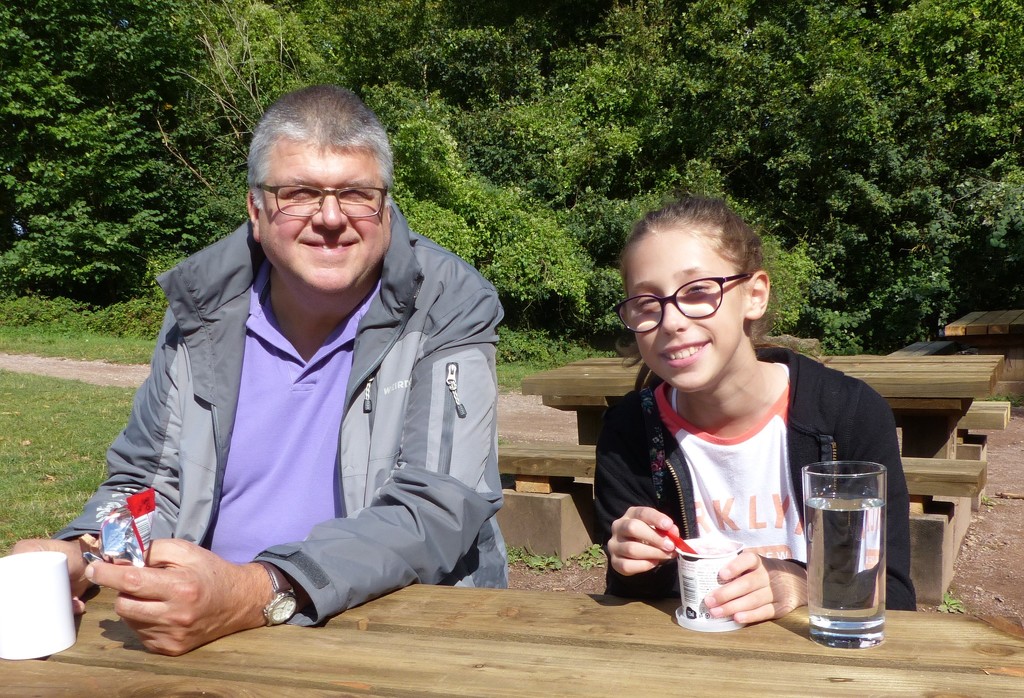 Charlotte Enjoying an Ice Cream with Grandpa  by susiemc