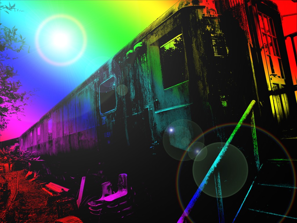 Psychedelic Railway Carraige by ajisaac