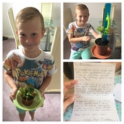31st Aug 2019 -  Finley's Letter and Plants